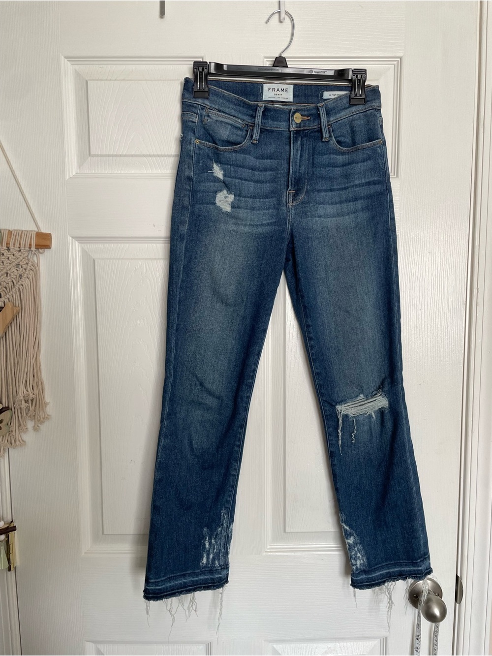 Frame Denim Women’s size 26 Distressed Blue Le High Straight-Leg Jeans